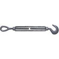 Baron BARON 16-5/8X9 Turnbuckle, 2250 lb Weight Capacity, Hook Fitting A, Eye Fitting B, Galvanized Steel 16-5/8X9